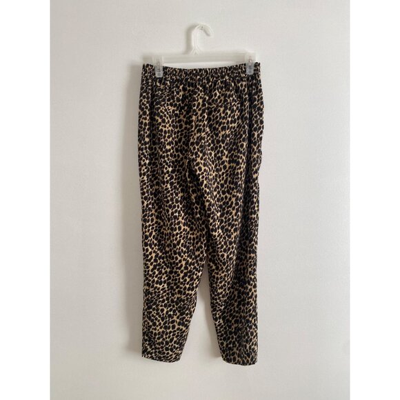 J.Crew Womens Leopard Print Elastic Waist Tapered Jamie Pants Size 2 - Picture 2 of 5